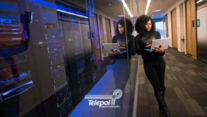 Rede corporativa com priorização de dados críticos e gestão inteligente de conectividade.